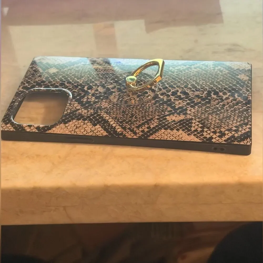 Flaunt Snake Pattern Phone Case with Ring Holder Iphone 12 Pro Max